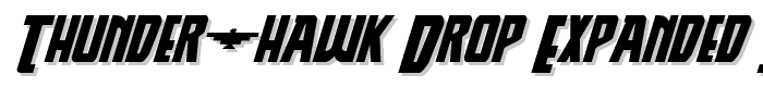 Thunder-Hawk Drop Expanded Italic font